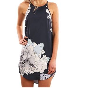 Navy Floral Dress